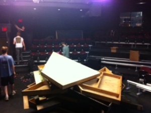 Taking apart the Arena Stage. :(